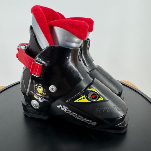 Nordica Other - Nordica Super 0.1 Kids Ski Boots Black Red Size 17.5 Mondopoint 211mm BSL